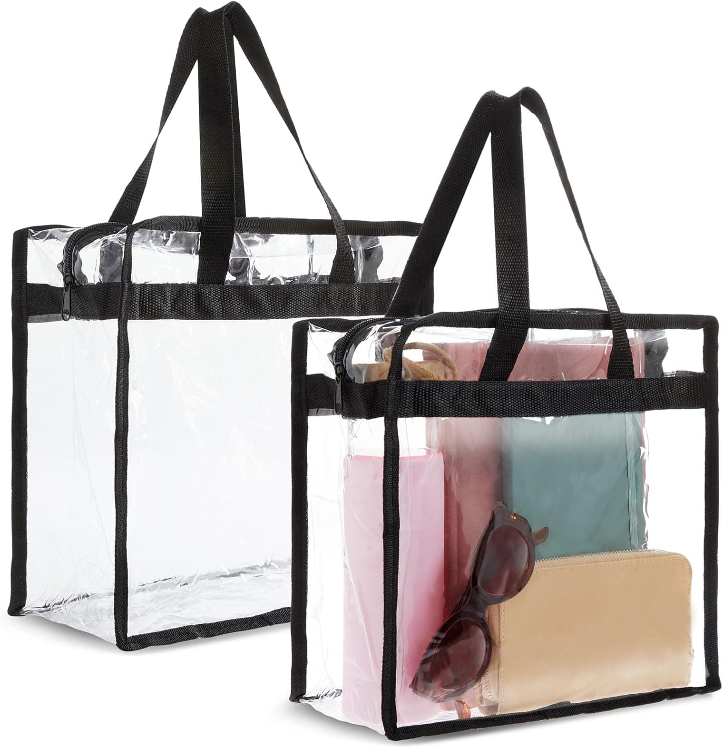 Juvale Clear PVC Tote 2-Pack